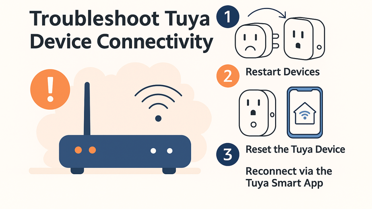 Three troubleshooting tips for Zigbee smart home networks illustrated with flat-style digital graphics