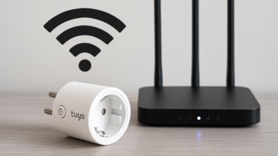 Tuya smart plug and Wi-Fi router illustrating connection troubleshooting