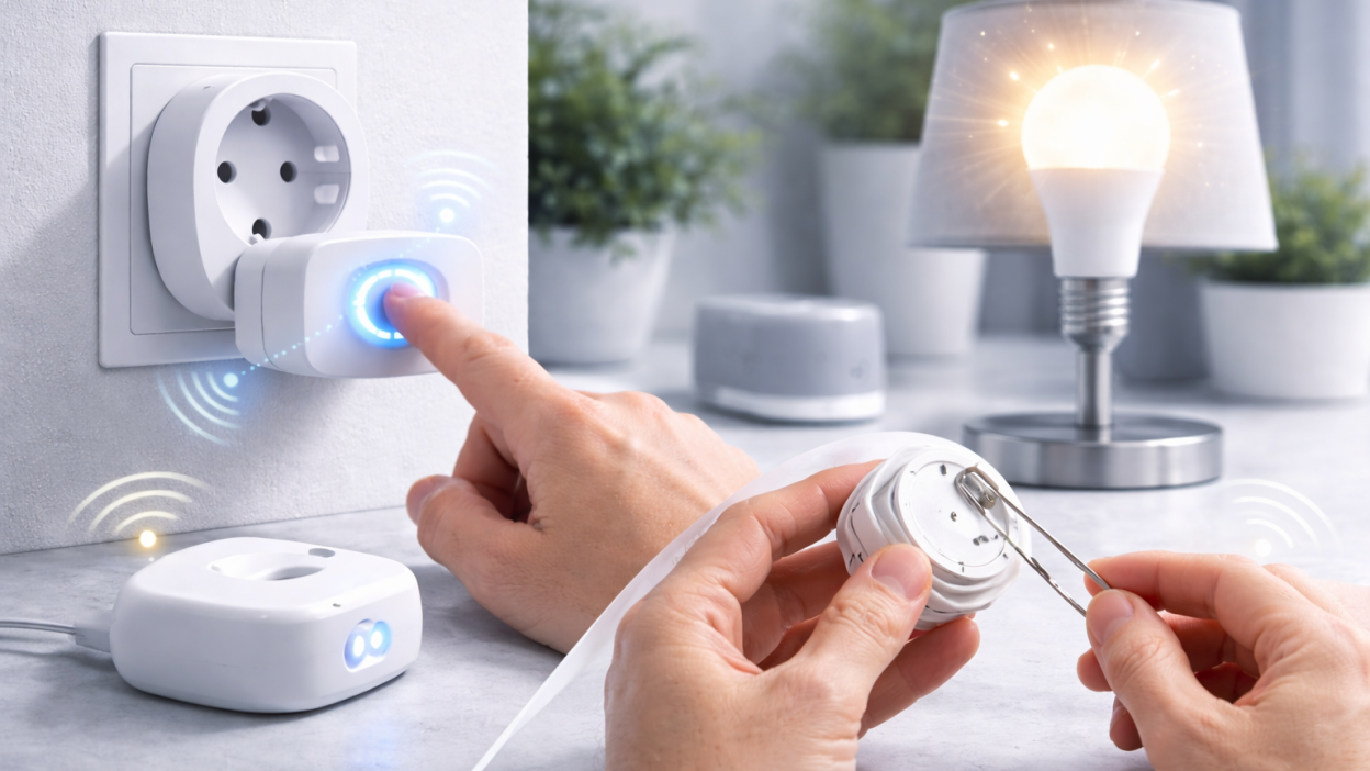 resetting tuya smart device using button and pairing mode