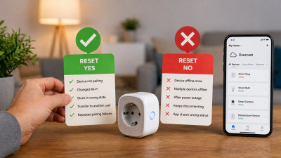 deciding whether to reset tuya smart device in home setup